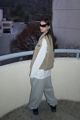 PIPING SWEAT JOGGER PANTS grey