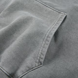 VINTAGE PIGMENT WASHING HOODED T-SHIRT GRAY