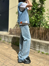 LOOSE FIT DENIM VEST code 21013