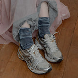 VELVET MIDDLE SOCKS (DEEP GRAY)