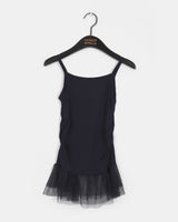 Potel see-through dot frill shirring layered sleeveless