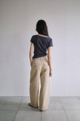 26SS★ WRAP CURVED COTTON TROUSER