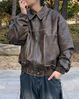 フェイドレザーパディング (Black)