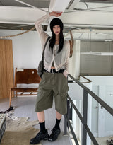 Mute Dyeing Bermuda Cargo Pants