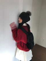 [MD Pick]Wool-Touch Brush V-Neck Knit (4 Colors)