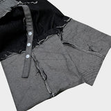 グランジロールアップデニムパンツ_ブルー