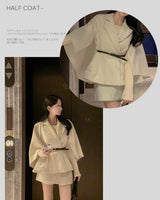 ケープハーフコート (belt set)