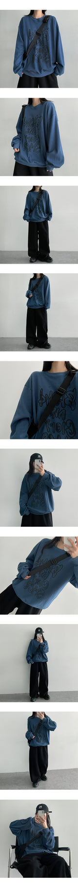 [3-length][S–3XL]NIT カットワイドスウェットパンツ (3 colors)