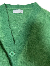 (UNISEX) WOOL OVERSIZED HANDWARMER-DETAIL V-NECK CARDIGAN - 2 COLOR
