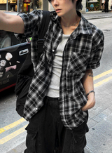 Thin Check Dark & Light Short-Sleeve Shirt