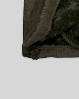 [Lined Fur] Weave Corduroy Hood Jacket