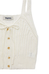 クロシェットニットベスト [Ivory]