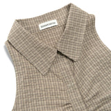 スリーブレスシャーリングシャツ (BEIGE)