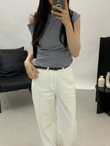 Sebit Check One-Off-Shoulder Blouse
