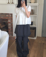 Karen frill cargo layered skirt pants