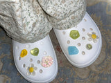 [Made shoes parts set]smile daisy flower(8pcs)