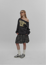 [MADE] リッツボートネックプリンティド長袖Tシャツ