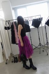 RAPUNZEL FRILL CAN CAN SKIRT IN PURPLE