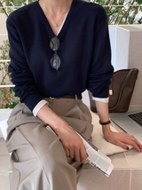 Knits Classic V-Neck Knit / 10 colors