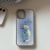 [MADE]Fluffy Cat Silver Epoxy Case