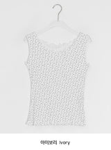 Uta Wavy Flower Punching Layered Sleeveless