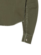 EYELET COTTON JACKET KHAKI