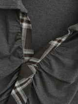 シャーリングチェックタイTシャツ 233102564
