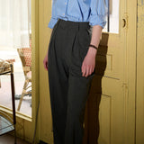 [LINE] Hidden Band Semi-wide Pants