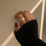 (silver925) Basic matte open ring *gold