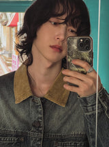 French Golden Work Denim Jacket