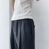 Textured Wide-Leg Trousers