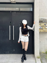Rué Rue Fringe Snap Beret (2 colors)