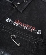 BBD Anxiety Smoke Graphic Denim Jacket (Black)