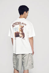 24FW ワールドワイドトラベルクオッカアートワーク半袖Tシャツ (OVERSEAS EXCLUSIVE) クリーム