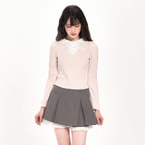 PETITE LAYERED WINTER BLOUSE - PINK