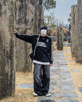 Velvet Track Round Long Sleeve T-shirt