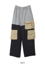 Sweat Coloring String Cargo Pants