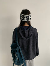 Pub Diagonal Knit Hood Zip-Up