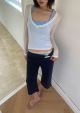 FOLDING CROP CAPRI PANTS (2color)