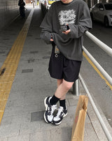 No.0717 BL レイヤードオーバーTシャツ
