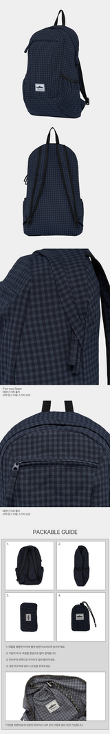 コンパクトポケットバッグ V1 ギンガムチェック Navy