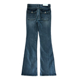 Serin Back Pocket Brush Slim Fit Low Bootcut Long Pants (2 colors)