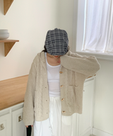 Tteokbokki hoodie cardigan