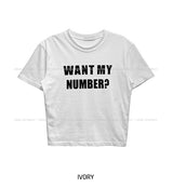 Number Lettering Crop Tee