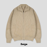 Neville two-way angora knit zip-up