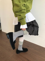 リブレイヤードニーハイソックス (5 Colors)