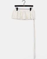 Shano fur Layered Mini Skirt Belt