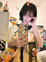 G!N! Guinea Friends yellow Case Glass Bumper