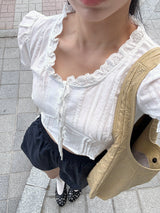 [MADE] Rollton Nylon Lace Banded Waist Short Pants