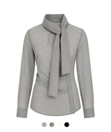 Noelle Draped Tie Blouse